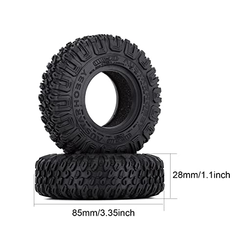 1.55 inch Tires Rubber Tyres for 1:10 RC Crawler Car D90 TF2 Tamiya CC01 LC70 MST JIMNY 90069 (85mm) - color: 85mm