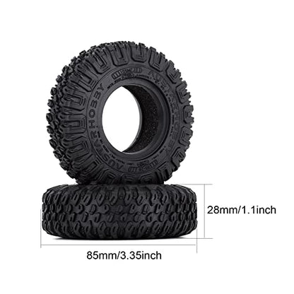 1.55 inch Tires Rubber Tyres for 1:10 RC Crawler Car D90 TF2 Tamiya CC01 LC70 MST JIMNY 90069 (85mm) - color: 85mm