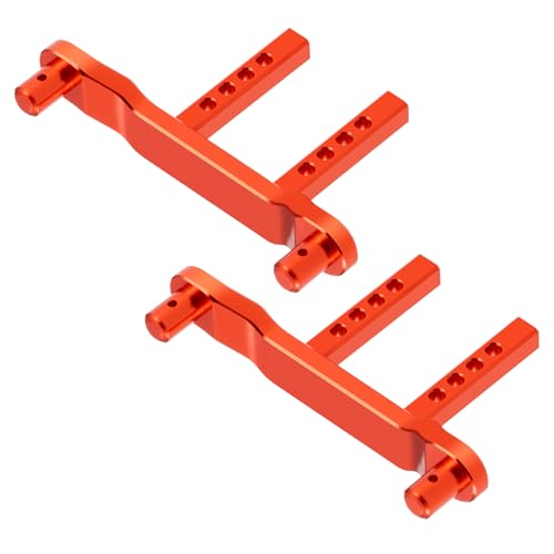 Aluminum RC Front Rear Body Mount Post for 1/18 Tra-xxas Latrax Desert Prerunner SST RC Car Upgrades (Red) - color: Red