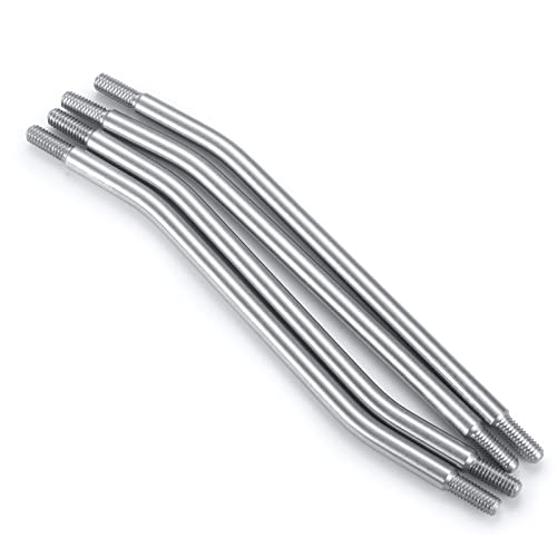 MORLORDY 10PCS 324mm Wheelbase RC Suspension Link Rod Linkage Set for TRX4 1/10 RC Crawler Car Upgrades, Stainless Steel - color: 324mm