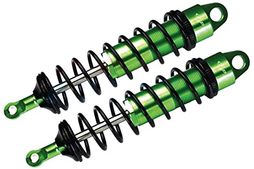 GPM 2Pc Set Upgrades Aluminum 6061-T6 Rear Adjustable Spring Dampers 143MM with 6MM Shaft for 1/8 4WD Sledge Monster Truck (95076-4) RC Cars (Green)