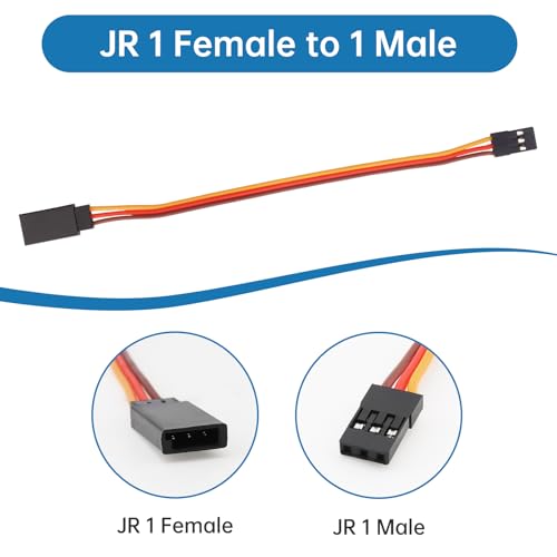 12Pcs 60-Core Servo Extension Cable and Y Harness Splitter Kit | Fit for RC Cars Trucks Airplanes Servo Receiver Connection.Include 15 cm and 30 cm JR Y harnesses,15 cm and 30 cm servo cable
