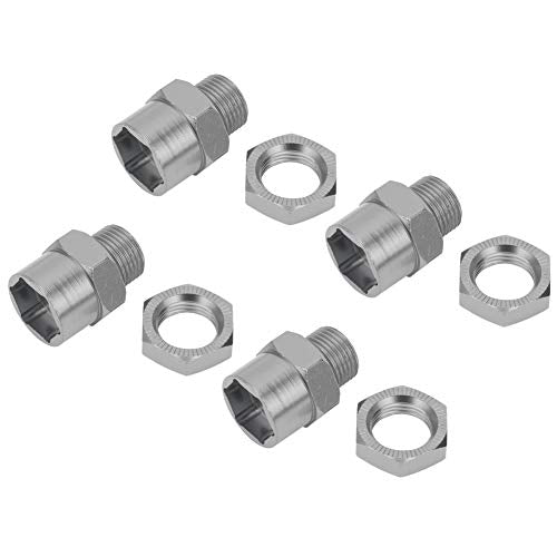 VGEBY RC Hex Adapter, 12mm to 17mm Wheel Hex Hub Extension Hex Drive Adapter RC Car Conversion Adapter Accessories Fit for 1/10 RC Crawler 15mm(Color) Car Model Accessories
