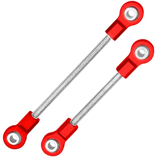 ShareGoo Steering Link Rod Pull Rods Servo Links Linkage 28T Servo Arm Compatible with Wltoys K969 K979 K989 K999 P929 P939 1/28 RC Car (Red) - color: Red