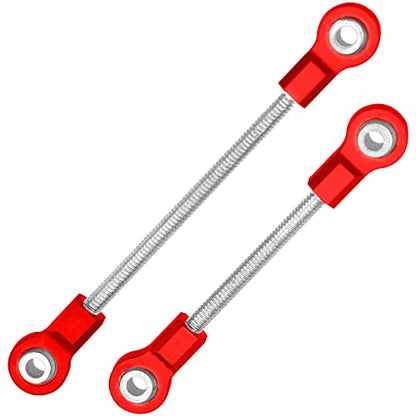 ShareGoo Steering Link Rod Pull Rods Servo Links Linkage 28T Servo Arm Compatible with Wltoys K969 K979 K989 K999 P929 P939 1/28 RC Car (Red) - color: Red