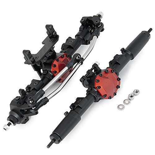 Alloy Complete Front Axle and Rear Axle Upgrade Steel Gear for 1:10 Axial SCX10 II 90046/90047 SCX10 90027/90028 RC Jeep Rock Crawler