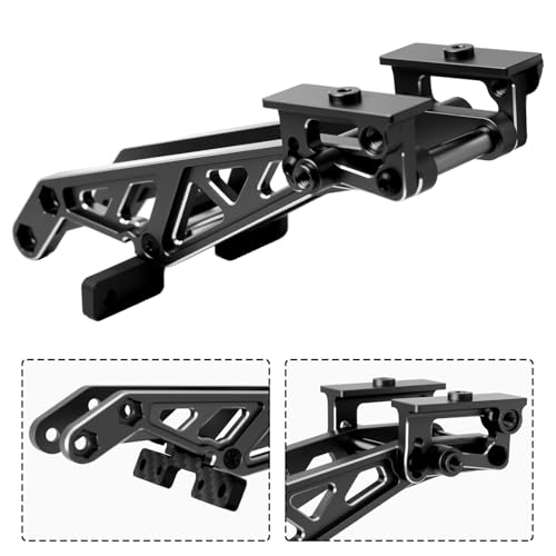 Aluminum RC Rear Wing Mount Upgrades for 1/8 Arrma Kraton V6 6S BLX EXB,Notorious 6S BLX,Replace#ARA320758 (Black) - color: Black
