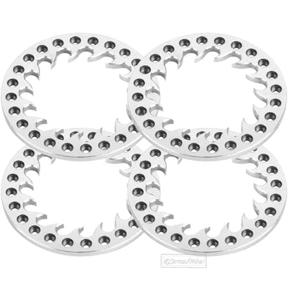 RC Metal 1.9 Beadlock Wheels Replacement Ring for 1/10 Crawler RC Car TRX4 SCX10 90046 90047,Alloy 1.9" Beadlock Rims Replacement Ring,4pcs,Silver - color: Silver(4pcs)