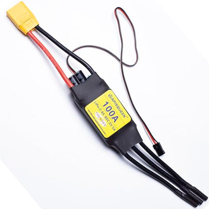 100A ESC 2-6S LiPo Brushless Electronic Speed Controller | With BEC XT90 & 4.0mm Plug for RC Airplane Drone Model - size: 100A