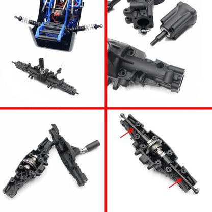 Steel Front Rear Steering CVD Drive Shafts Driveshafts Cups | Upgrades, For Losi 1/18 Mini LMT 4WD 4X4 Brushed Monster, RC Truck