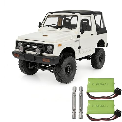 YUCT WPL C74-1 Suzuki Jimny RC Crawler | 1/10 Scale 4WD Off Road RC Truck, 2.4GHz RTR Remote Control with Metal Drive Shaft & 2 Batteries for Adults