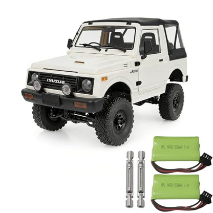 YUCT WPL C74-1 Suzuki Jimny RC Crawler | 1/10 Scale 4WD Off Road RC Truck, 2.4GHz RTR Remote Control with Metal Drive Shaft & 2 Batteries for Adults