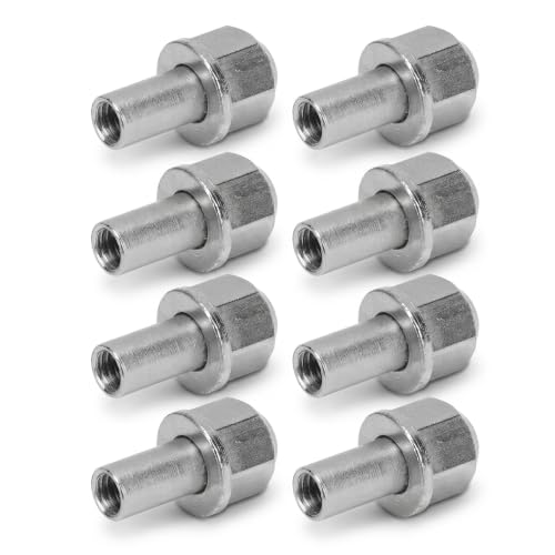 Oumefar 8Pcs RC Wheel Extension Column, RC Hex Wheel Hub Nut for Axial SCX10 15mm, RC Wheel Hub Extension Adapter for RC Crawler Truck RC Accessories