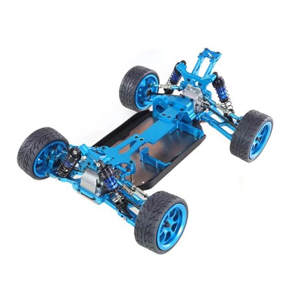 for Wltoys 144001 144010 124007 124008 124016 124017 124019 Metal Suspension Arms Steering Cup Hub Carriers Set for Upgrade Parts Rc Car Swing Arm(Blue) - color: Blue