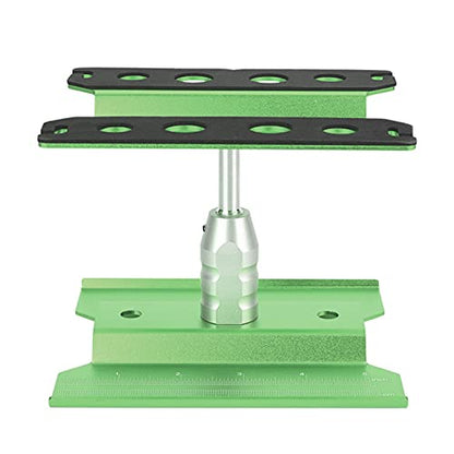 RC Car Repair Stand, Rotation Assembly Platform Work Station with Adjustable Height and 360 Degree Rotation Design for 1/8 1/10 RC Model Car(Green)