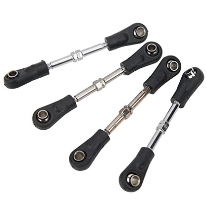 RC Steering Tie Rod Linkage 4pcs Set | Adjustable 2.4-2.8in for 1/10 Off - Road Vehicle | Metal & Plastic Replacement Parts/Crawler Upgrades / M3 Hex Screw Compatible