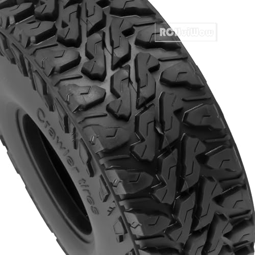 1.9 Inch RC Crawler Tires Skins Soft Rubber Off-Road Tyres for 1/10 TRX4 TRX6 SCX10 90046 AX103007 D90 Gen7 MST VS4-10,RCHuiWow High Grip Mud Terrain Tyres,StyleE - style: StyleE(4pcs)
