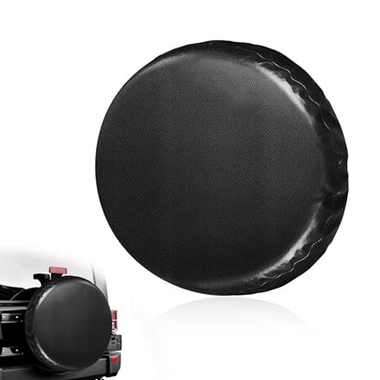 15 Inch Spare Tire Cover, Dustproof Scratch-Resistant Automotive Spare Wheel Protector with Elastic Band, Waterproof Thickened PVC Leather Tire Cover for SUV Truck Trailer RV - color: 15 inches
