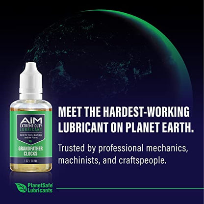 AiM Clock Oil & Cleaning Kit - 1 oz - High-Performance Clock Oil for Grandfather Clocks - Includes Pen Oiler - Essential for Antique Clock Care & Maintenance - Made in the USA - size: 1 oz Clock Oil