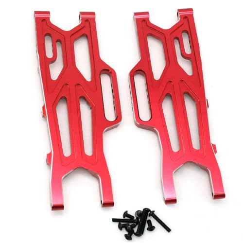 Aluminum Rear Lower Suspension Arms Set Compatible for Arrma 1/10 Kraton/Outcast 4x4 4S V2 BLX RC Truck Upgrade Parts L/R Suspension Arms Swing Arm Replacement ARA330711 - color: red, size: Rear Lower