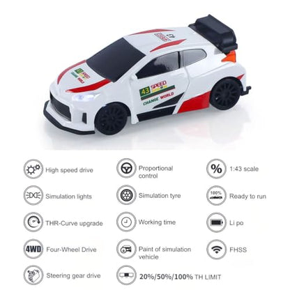 TOUCAN RC HOBBY US in Stock 1/43 High Speed RC Racing Car Polo Radio Controlled Drift Vehicle 4WD RTR Mini Model 2.4G Radio Battery Gifts - color: 4308