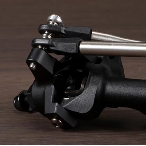 Aluminum Offset Straight Axle with Panhard Mount for Vanquish VS4-10 SCX10 II 1/10 RC Crawler Cheater Rigs (Black Front Rear) - color: Black Front Rear