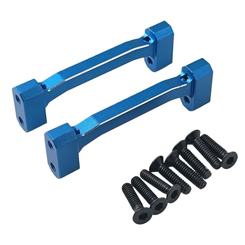 Upper Cross Brace Set for Losi 1/18 Mini LMT 4X4 Brushed Truck (Blue) | Aluminum,Monster Truck,Upgrade Parts,RTR-LOS01026,LOS211047 Compatible,RC Car,CNC Machined,High Strength,Precision Fit - color: Blue
