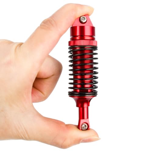 4Pcs Metal Oil Shocks for Traxxas 1/10 Slash Rustler Stampede Hoss 4x4 VXL | Aluminum oil-filled shocks.Smooth damping,adjustable height,durable.Direct replacement 5862,RC Upgrades Parts.