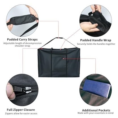 Rollator Travel Bag - Waterproof Wheelchair Bag for Folding Walker Compact Wheelchair Transport Chair Portable Large Duffel Bag Carry Case for Car and Airplane TSA Traveling,45" Lx15"Wx39"H | Large Duffel Bag Carry Case for Car and Airplane Traveling, for