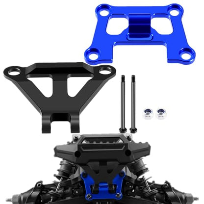 Aluminum Front Bulkhead Mount Strengthenfor Tra-xxas 1/16 Mini Maxx | 4WD RTR Brushless Monster Truck Upgrades Blue Front Bumper Support Mount - color: Blue