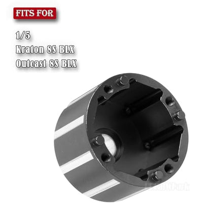Aluminum Differential Carrier Diff Case Upgrades Part for 1/5 Kraton 8S BLX Outcast 8S BLX,Black - color: Black (Upgrades Part)