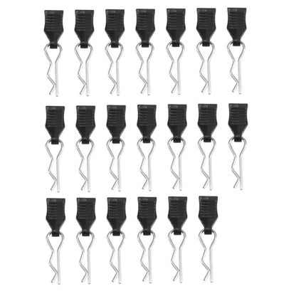RLECS 24PCS RC Body Pins with Pull Tabs R Type Clamp Suitable for Most 1/16 and 1/18 Scale Radio Controlled Vehicles