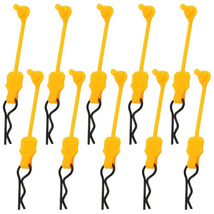 1.0mm RC Cars Body Clips with Pull Tabs for Universal 1/14 1/16 1/18 SCX24 Remote Control Car Compatible with Redcat HPI Himoto HSP Exceed Truck Buggy(10 Pieces,Orange) - color: Orange