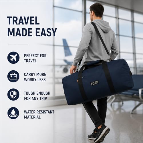 Heavy Duty Cargo Duffel Large Sport Gear Drum Set Equipment Hardware Travel Bag Rooftop Rack Bag - color: Navy, size: 21" x 10" x 9"