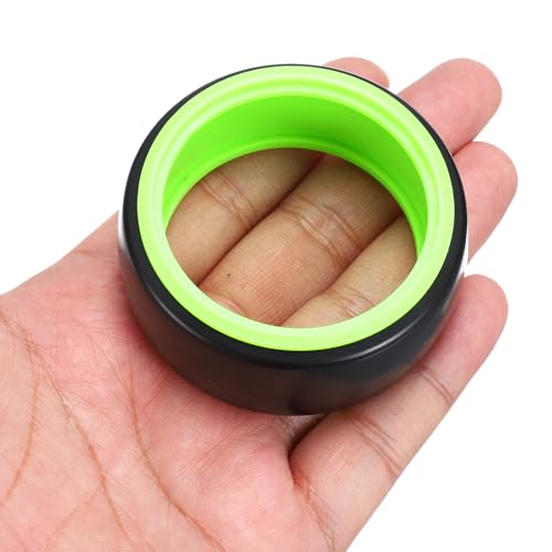 MECCANIXITY 2Pcs 1/10 RC On-Road Car Tyres, RC Drift Tires Hard Plastic Tyre Replacement for Remote Controlled Drifting Vehicles, Black Green - color: Black Green