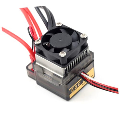 Holibanna 16V Brushed Esc Electronic Controller with Brake and Cooling Fan for Car and Boat Durable for Climbing Vehicles