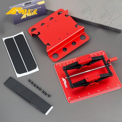 Alum Adjustable RC Car Stand Repair Work Station for 1/12 1/10 Slash TRX4 Axial Arrma Redcat Losi Series Workstation Upgrades Part Red - color: Red