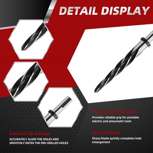 Nakkaa 5/8" Drill Bridge Reamer Construction Reamer with 1/2" Shank Chuck | Enlarge Hole, Compatible with Steel Metal Wood Alloy