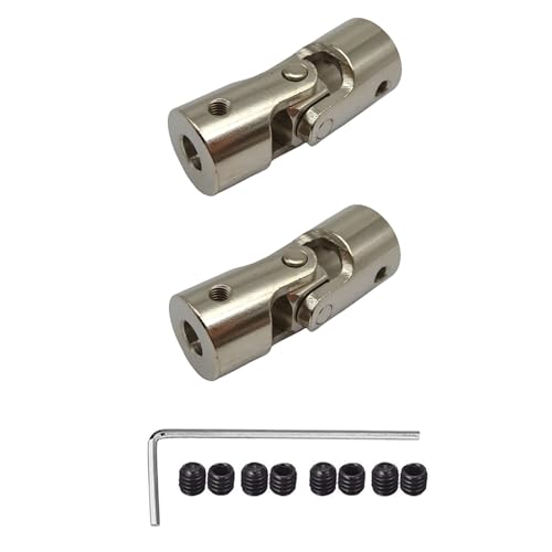 2Pcs 8mm to 12mm Joint Shaft Coupling Coupling Steering Connector Rotatable Joint Coupler for RC Robot Boat Car Crawler Motor - size: 8mm to 12mm