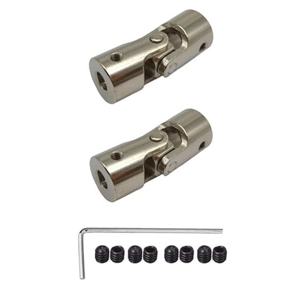 2Pcs 8mm to 12mm Joint Shaft Coupling Coupling Steering Connector Rotatable Joint Coupler for RC Robot Boat Car Crawler Motor - size: 8mm to 12mm