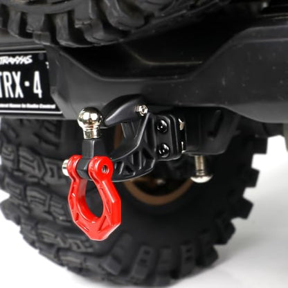Metal Adjustable RC Trailer Hitch Tow Hook for 1/8 1/10 TRX4 SCX10 KM Tank Crawler Truck Upgrade Part Accessories(Red) - color: red
