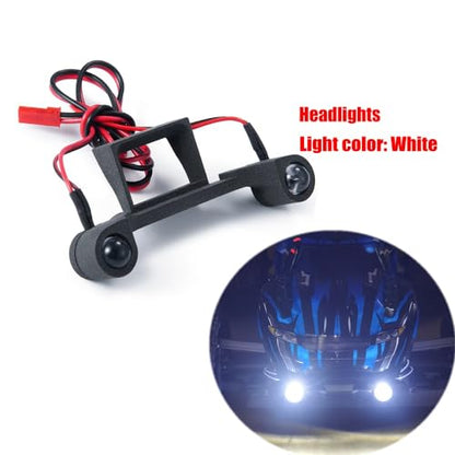 1/10 RC Car Led Light Kit Headlights Taillights Front/Rear Lamp Upgrades for TRX Rustler 4×4 VXL XL-5 Truck Car