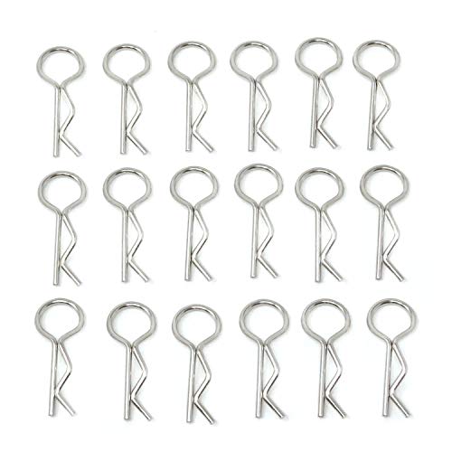 Honbay 100PCS 1/10 Metal Car Truck Buggy Shell Body Clips Pins for for RC Vehicles - size: 1/10