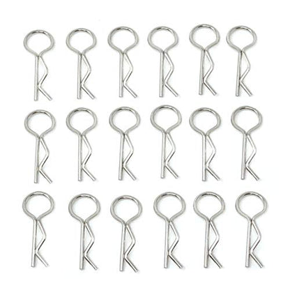 Honbay 100PCS 1/10 Metal Car Truck Buggy Shell Body Clips Pins for for RC Vehicles - size: 1/10