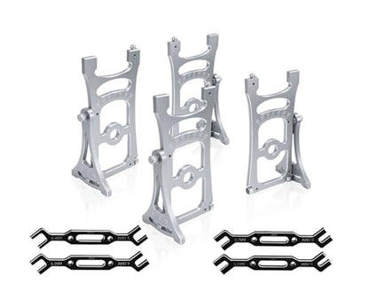 17mm Wheel Alignment Tool Compatible with Traxxas Arrma Losi 1/8 1/7 RC Cars, Camber Gauge for DIY Setup and Tuning of Buggy Truggy and Short Course Models(Gray+trolleytool) - color: Gray+trolleytool