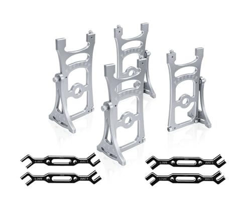 17mm Wheel Alignment Tool Compatible with Traxxas Arrma Losi 1/8 1/7 RC Cars, Camber Gauge for DIY Setup and Tuning of Buggy Truggy and Short Course Models(Gray) - color: Gray