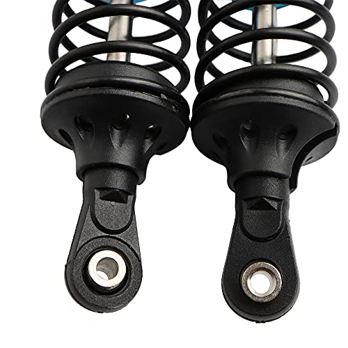 5862 Front & Rear Aluminum Alloy Shock Absorber for 1/10 Slash 4x4 Hoss Rustler Stampede Bandit VXL Shock Parts Replace of 3760 3762 SLA014 (4-Pack) (Blue) - color: Blue