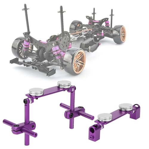 HERCHR RC Car Magnetic Body Post, Aluminum Alloy Magnetic Body Shell Mount Kit for 1/10 RC Racing Car - color: Purple