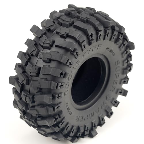 4PCS RC 1.9 inch Crawler Tires Super Soft Sticky Rubber Tires with Foam Instert 120mm/4.72inch Tall Suitable for 1/10 Axial SCX10 I II III TRX4 Redcat Etc RC Crawler Car Upgrades