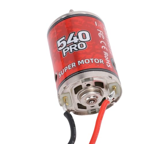 12T 540 Brushed Motor for RC Car, Low Noise Motor with Stainless Steel Housing, Replacement for RC Crawler Truck Boat